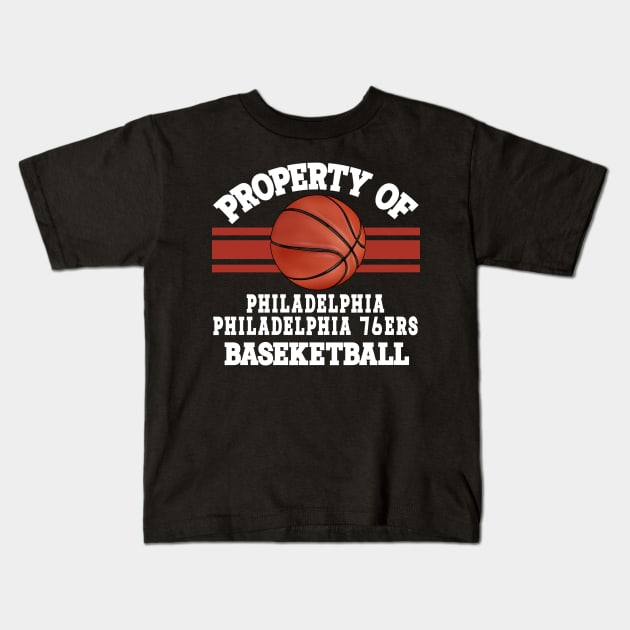 Proud Name Philadelphia Graphic Property Vintage Basketball Kids T-Shirt by Frozen Jack monster